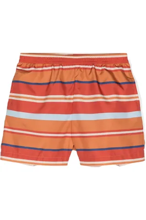 Etro Pegaso-embroidered striped swim shorts