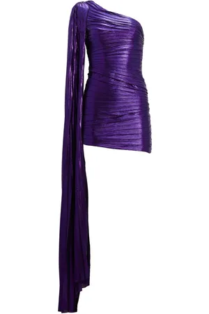 Retrofete Karena draped one-shoulder mini dress