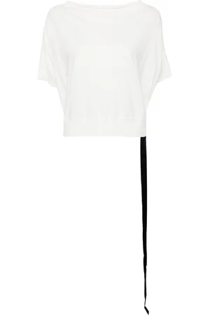 Rick Owens Boat-neck cotton knitted top