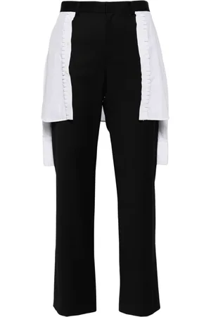 UNDERCOVER Layered wool-blend trousers