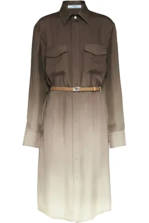 Prada Gradient silk shirtdress