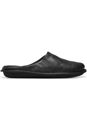 Comme des Garçons Logo-embroidered leather slippers