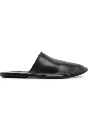MARSÈLL Round-toe leather slippers