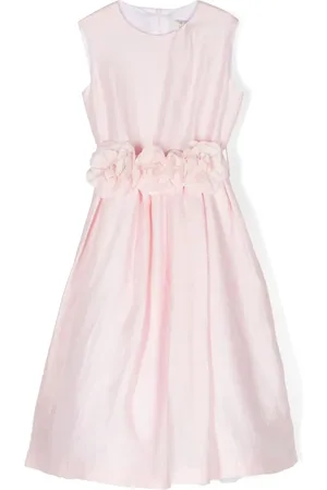 Il gufo Floral-appliqué sleeveless dress