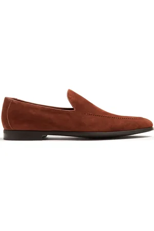 Magnanni Almond-toe suede loafers