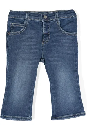 Emporio Armani Logo-embroidered straight-leg jeans