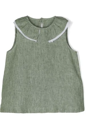 Il gufo Ruffled linen mini dress