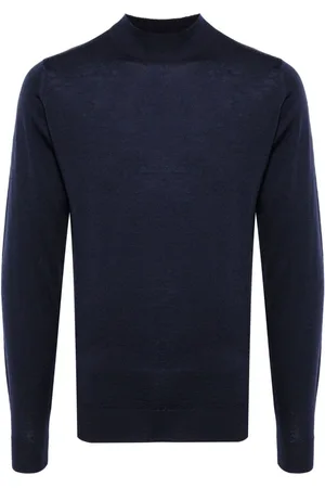 JOHN SMEDLEY Mock neck fine-knitted jumper