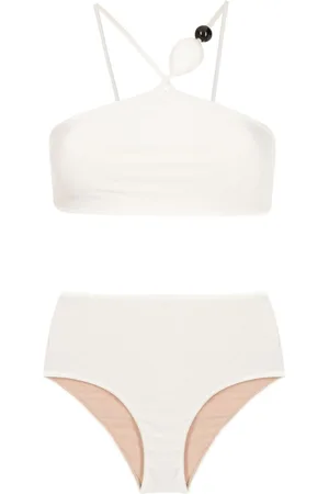 Adriana Degreas Deco bead-detailing high-waisted bikini