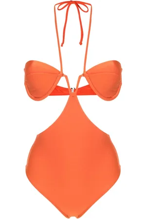 Adriana Degreas Logo-charm cut-out swimsuit