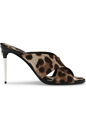 Dolce & Gabbana Leopard-print stiletto mules