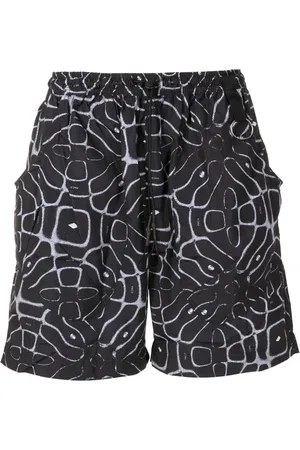PACE Abstract-print drawstring shorts