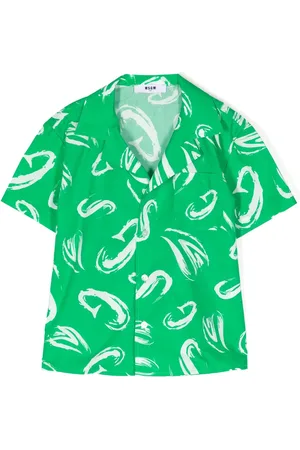 Msgm Logo-print poplin shirt