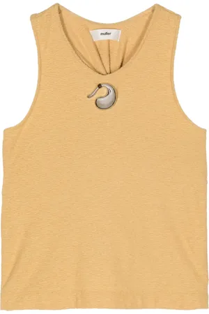 Muller Of Yoshiokubo Twist-detailing cotton tank top