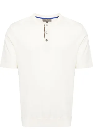 N.PEAL Fine-knit Henley top
