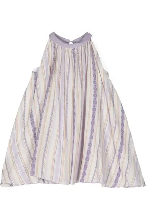 LA STUPENDERIA Patterned-jacquard sleeveless dress