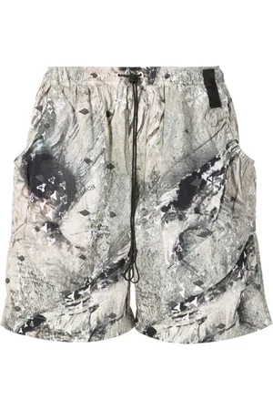 PACE Abstract-print drawstring shorts
