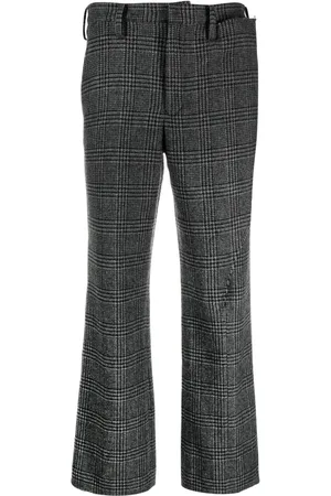 YOHJI YAMAMOTO Houndstooth straight-leg trousers