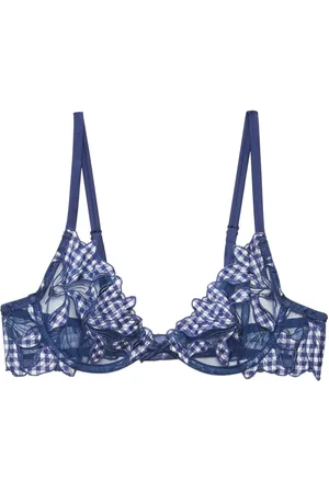 FLEUR DU MAL Lily embroidered plunge demi bra