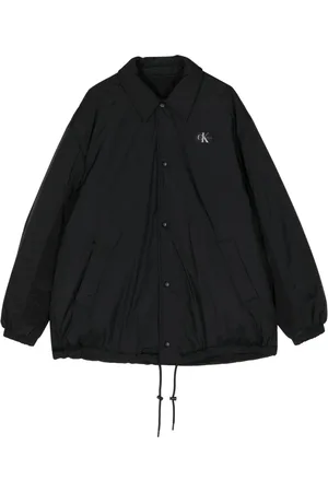 Calvin Klein Straight-collar reversible shirt jacket