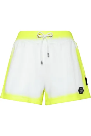 Philipp Plein Logo-patch cotton blend shorts