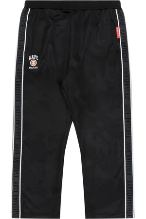 A Bathing Ape Logo-appliqué side-stripe track pants