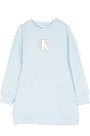 Calvin Klein Logo-appliqué sweater dress
