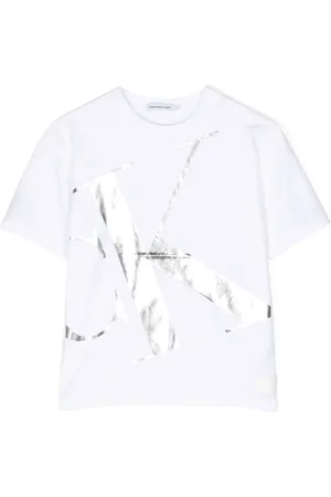 Calvin Klein Metallic-logo jersey T-shirt