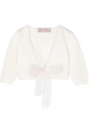 LA STUPENDERIA Tie-fastening cotton cardigan