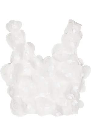 Cynthia Rowley Heart-appliqu??d cropped top
