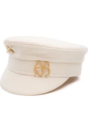 Ruslan Baginskiy Monogram-appliqué cotton bakerboy cap