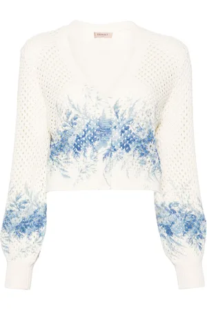 Twin-Set Press-stud open-knit cardigan