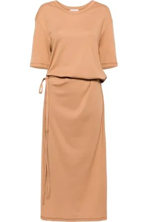 LEMAIRE Belted rib T-shirt dress