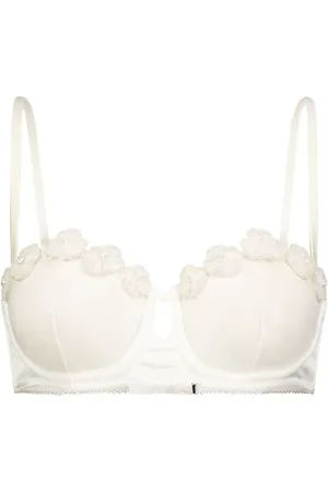 Kiki de Montparnasse Chouchou floral-appliqué balconette bra