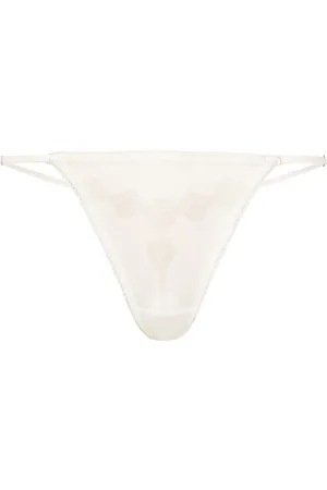 Kiki de Montparnasse Chouchou floral-appliqu?? thong