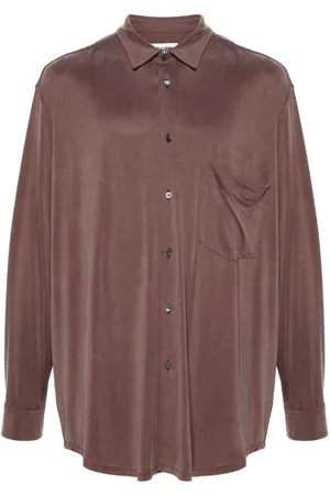 MAGLIANO Braided-strap detailed silk shirt
