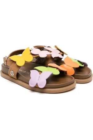 Florens Butterfly-appliqu?? leather sandals