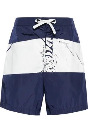 Stone Island Stripe-print swim shorts