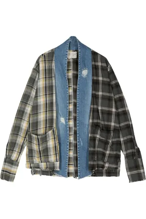 GREG LAUREN Canvas-Trimmed Checked Wool-Blend Tweed Hooded Jacket for Men