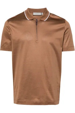 CANALI Half-zip jersey polo shirt