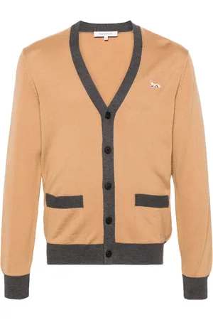 Maison Kitsuné Baby Fox-patch wool cardigan