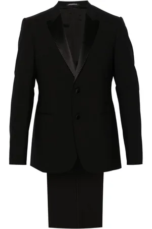 Emporio Armani Satin-trim single-breasted suit