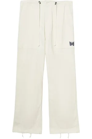 Pins & Needles Butterfly-embroidered cotton trousers