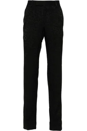 Karl Lagerfeld Snakeskin-pattern slim-cut tailored trousers