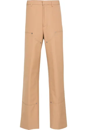 Palm Angels Logo-embroidered straight trousers