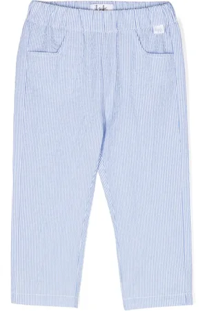 Il gufo Striped seersucker trousers