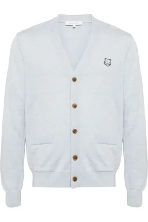 Maison Kitsuné Fox Head-appliqu?? wool cardigan