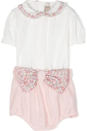 LA STUPENDERIA Oversized-bow shorts set