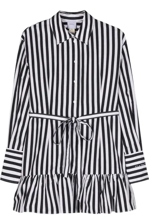 Patou Striped mini shirt dress