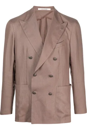 TAGLIATORE Double-breasted linen blazer